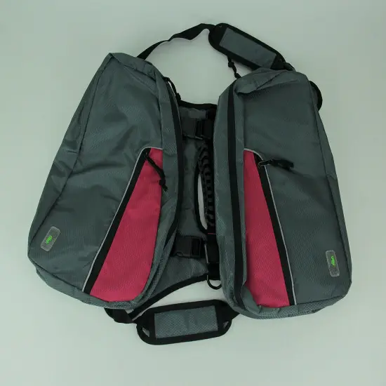 Fresh Pet 2 In 1 Dog Harness Trail Pack Fuchsia / Gray Large Pink {4}