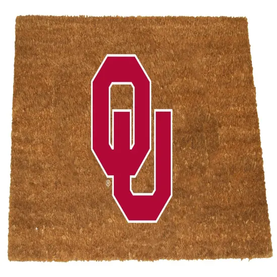 Memory Company NCAA Oklahoma Sooners Rectangular Coir Door Mat 29.5" x 19.5" Brown {1}