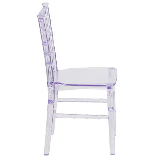 Emma and Oliver Child&rsquo;s All Occasion Resin Chiavari Chair for Home or Home Based Rental Business Clear {6}