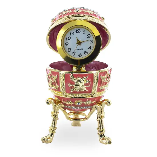 Pink Enamel Royal Inspired Imperial Easter Egg with Surprise {1}
