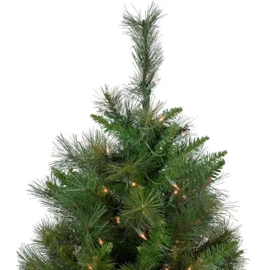 Northlight Pre-Lit Medium Canyon Pine Artificial Christmas Tree - 9' - Clear Lights Green {5}