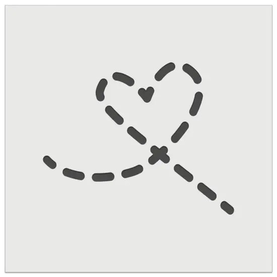 Dashed Heart Wall Cookie DIY Craft Reusable Stencil {7}