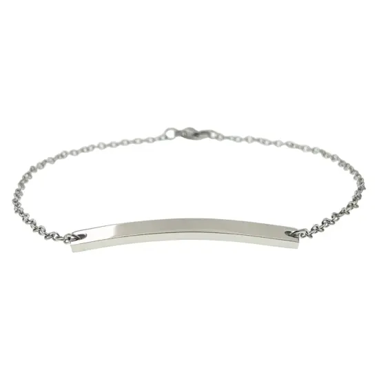 Blank Stainless Steel Curved Bar Bracelet/Anklet {4}