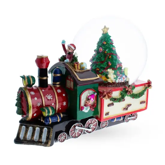 Children Riding Train Musical Water Snow Globe {1}