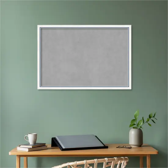 Morgan Wood Framed Magnetic Board Morgan White Blue {5}