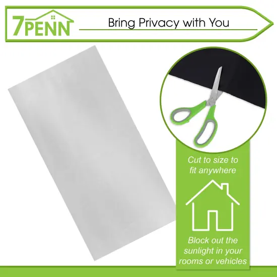 7Penn Temporary Blackout Shades - 57 x 118in Window Black Out Curtain Blinds {3}