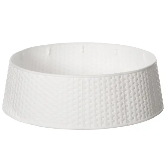 Large Rattan Collar Tree Skirt White {5}