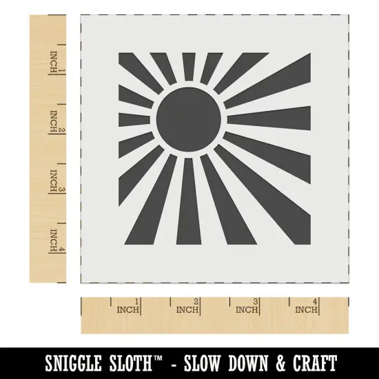 Shining Sun Rays Wall Cookie DIY Craft Reusable Stencil {7}