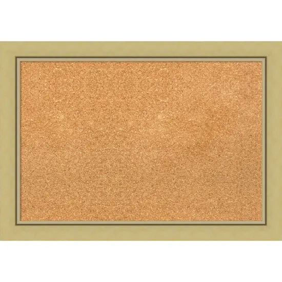 Landon Gold Narrow Framed Corkboard, Natural Cork {1}