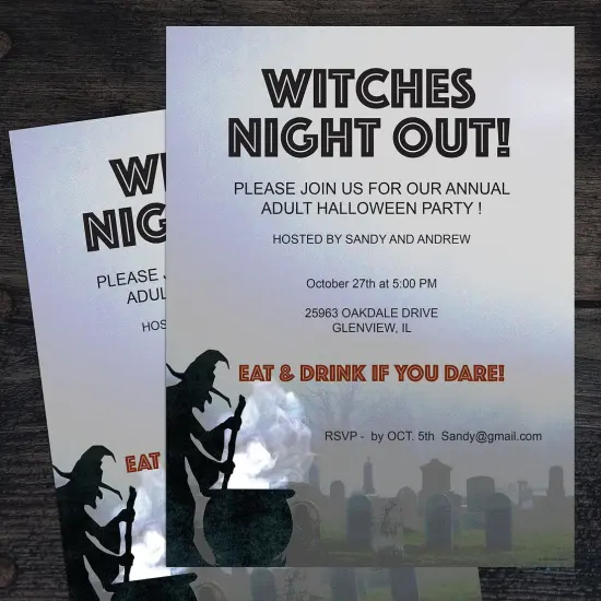 Great Papers! Eerie Graveyard Witch Letterhead, for Invitations, Announcements and Personal Messages, Printer Friendly 8.5" x 11", 50 Pack (2023039) {3}