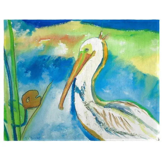Betsy Drake White Pelican Place Mat Set of 4 {1}