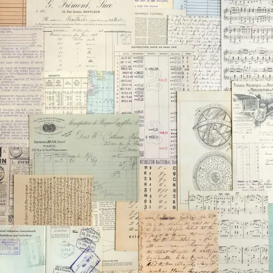 Paper Material Packs - 120 Pages of Vintage Style Reproduction Prints for Journaling {4}