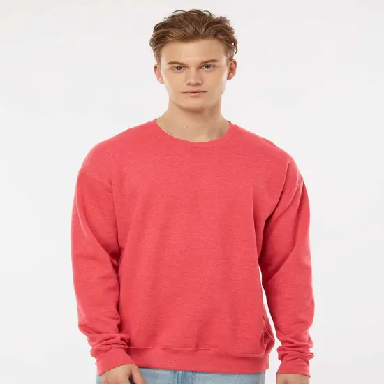 Tultex&reg; Long Sleeve Fleece Crewneck Sweatshirt Heather grey {3}