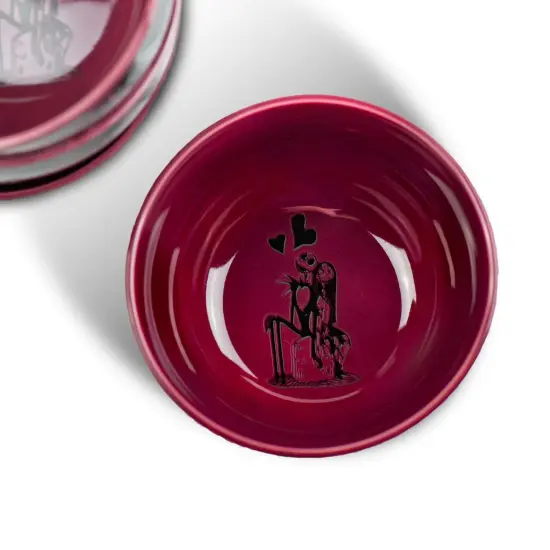 OFFICIAL Nightmare Before Christmas Ceramic Bowl | Feat. Jack & Sally | Set of 4 {4}