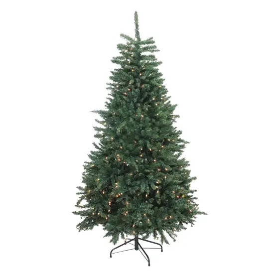 Northlight 6.5' Pre-Lit Full Artificial Northern Pine Christmas Tree - Clear Lights Green {1}