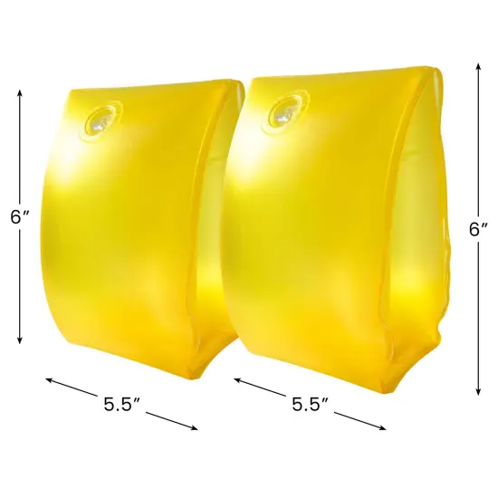 Northlight Set of 2 Inflatable Yellow Children's Arm Floats - 3 Years and Up {4}