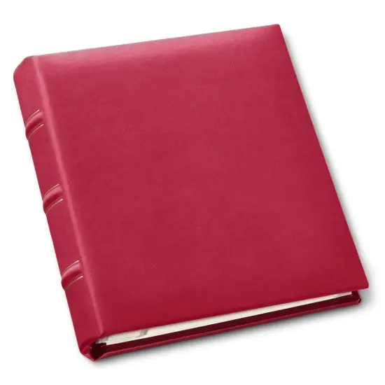 Gallery Leather Travel Photo Album Holds 4x6 Photos, 3 Ring Binder, 50 Pages for 50 Photos, Fillable, Handcrafted &ndash; 6.5&rdquo; x 5.5&rdquo; Acadia Wild Rose {1}