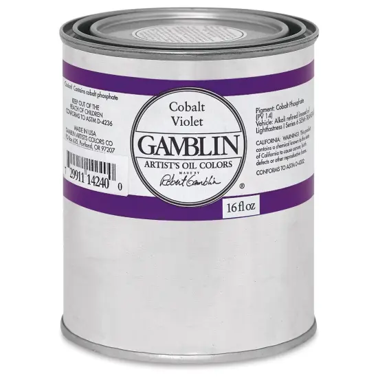 Gamblin Artist's Oil Color - Cobalt Violet, 16 oz Can {2}