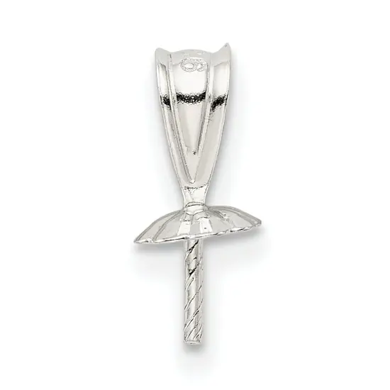Sterling Silver Pearl Bail (2.30Mm Inside Diameter) {1}
