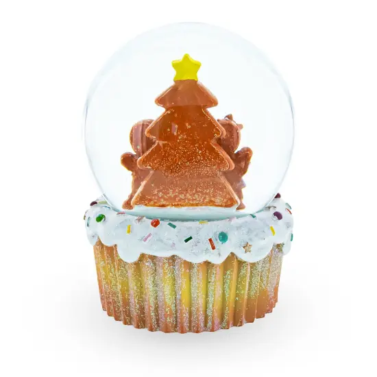 Gingerbread Family and Cupcake Musical Christmas Water Globe {6}