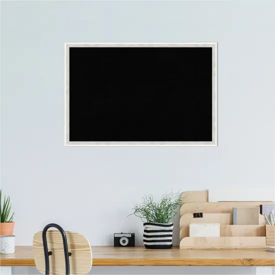 Paige Wood Framed Corkboard, Black Cork Paige White Silver {6}