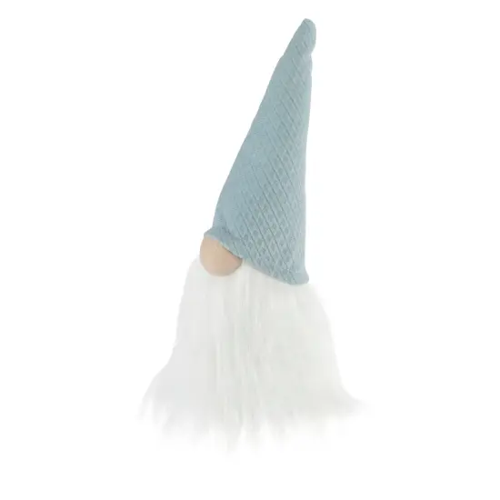Northlight Plush Gnome with Pointy Hat Christmas Figure - 8" - Blue {3}