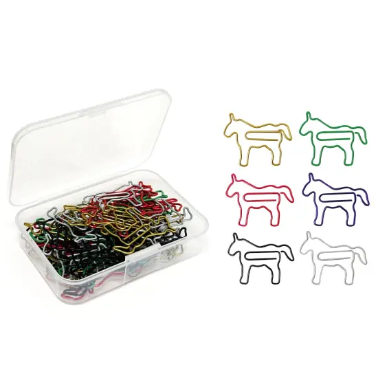 Wrapables Paper Clips Bookmarks for Office Home School (Set of 50) Horses {1}