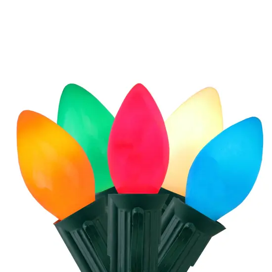 Northlight Opaque C7 Christmas String Lights - MultiColor - 24' Green Wire - 25ct {1}