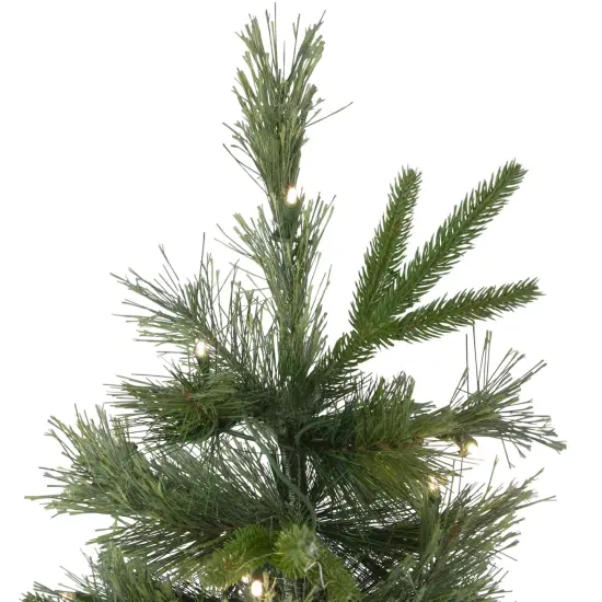 Northlight 4.5' Pre-Lit Full Ashcroft Cashmere Pine Artificial Christmas Tree, Warm Clear LED Lights Green {4}