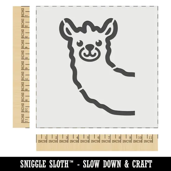 Peeking Llama Wall Cookie DIY Craft Reusable Stencil {1}