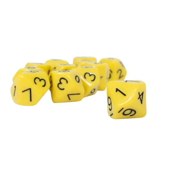 10-Sided Polyhedra Dice, 12 Per Pack, 3 Packs {4}