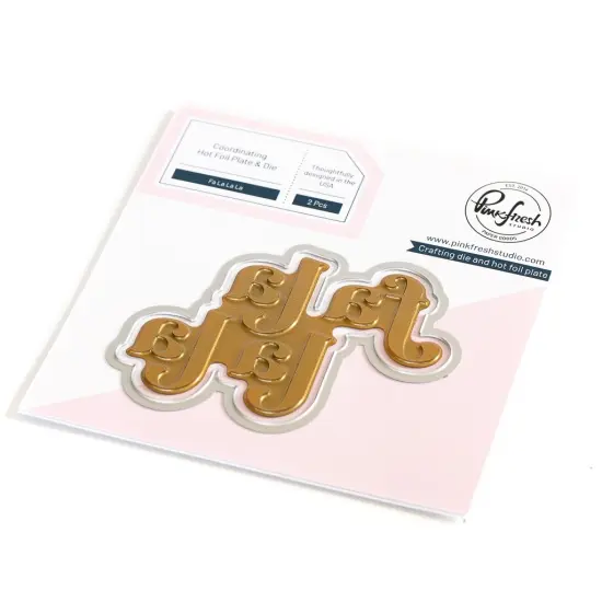 Pinkfresh Studio Hot Foil Plate & Die Set-Fa La La La {1}