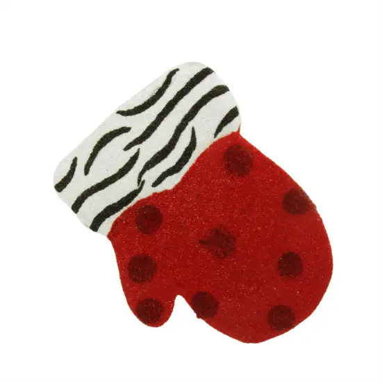 Gallerie II 4" Red and White Polka Dot Mitten Christmas Ornament {1}