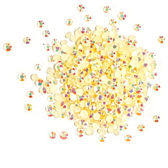 Buttons Galore Jewelz Rhinestones Craft Embellishments Assorted Colors Approx. 1600 Pieces Champagne ab {1}