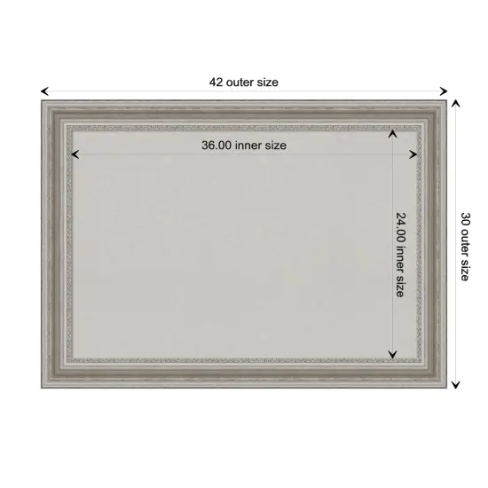 Parlor Framed Corkboard, Grey Cork Parlor Silver {3}