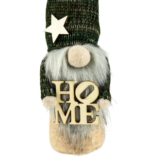 Northlight Standing "Home" Gnome Christmas Figure - 14" - Green {6}