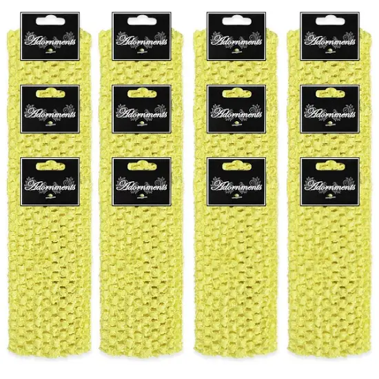 Pack of 12 2 3/4" Crochet Headband Light Yellow {1}