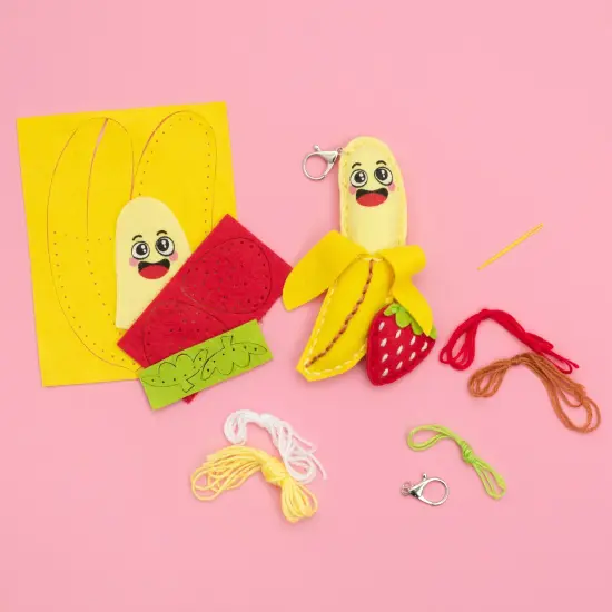 Colorbok Sew Cute! Felt Keychain-Banana {6}