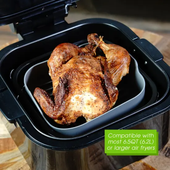 7Penn 6.5QT Air Fryer Accessories - Square Air Fryer Silicone Liner with Gloves {3}