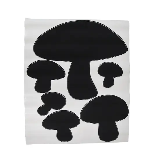 Children`s Chalkals Mushrooms Chalkboard Wall Decals {1}