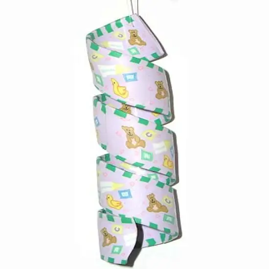 Pacific Rim Twisted Spiral Baby Christmas Ornament - 5" - Pink and Green {1}