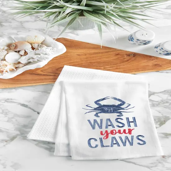 Wash Your Claws Flour Sack Kitchen Towel {3}