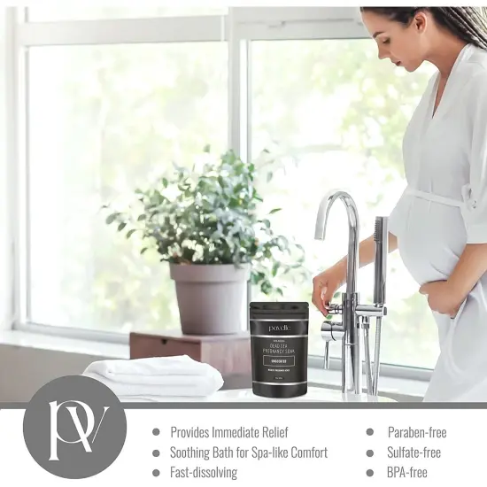 Pavelle Dead Sea Pregnancy Bath Soak, 100% Natural Magnesium Flakes Bath Soak, 14 oz (397g) {5}