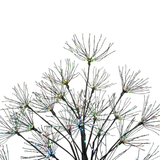 Northlight 5' LED Lighted Christmas Fireworks Tree, Multi-Color Lights Black {5}