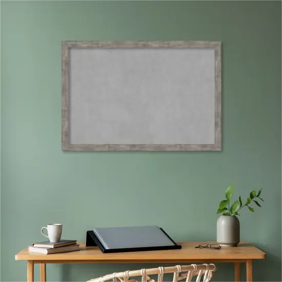 Marred Wood Framed Magnetic Board Marred Pewter {5}