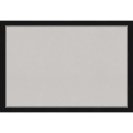 Eva Narrow Framed Corkboard, Grey Cork Eva Black Silver {1}