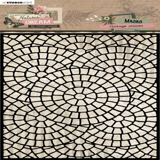Studio Light HEN Natures Dream 5.9"X8.25" Stencil-Nr. 236, Vintage Stones {1}