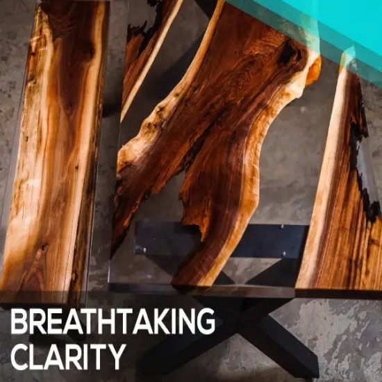 Superclear Liquid Glass Deep Pour Epoxy Resin - 2"-4" Thick Deep Pour Epoxy Great for River Tables, Large Castings and much more! {5}