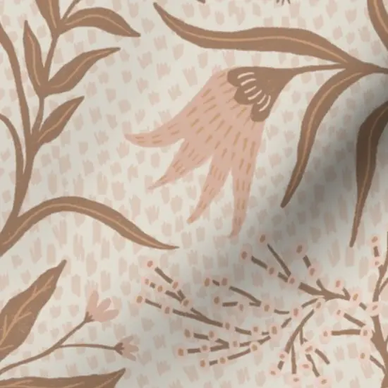 Various Fabrics by the Yard or Fat Quarter Vintage Rustic Botanical Vine Neutral Earth Tones Custom Printed Fabric by Spoonflower {7}