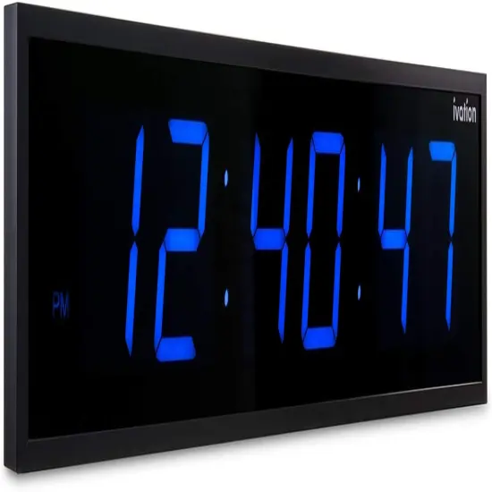 Ivation Huge 24 Inch Large Big Oversized Digital LED Wall Clock Red {7}